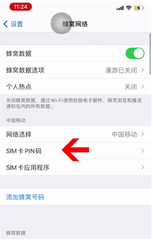 郭河镇苹果14维修网分享如何给iPhone14的SIM卡设置密码 