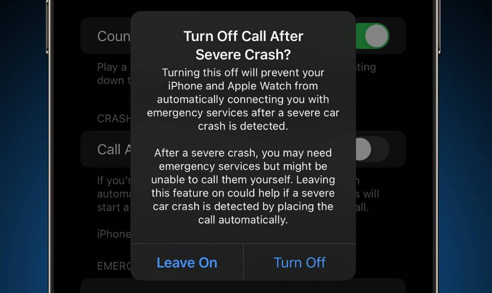 郭河镇苹果14维修分享 iPhone 14 和 Apple Watch 上关闭崩溃检测 